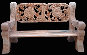 Custom Stone Bench Chair Garden Landscaping
