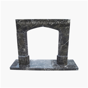 Dark Emperador Fireplace Mantels Surrounds Custom Dark Emperador Fireplace Mantels Surrounds Custom