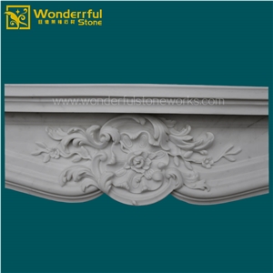 Fangshan White Fireplace Mantel Surround Hearth