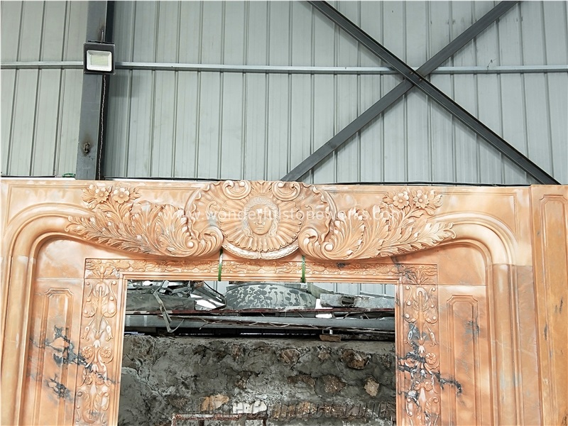 Fireplace Mantel Surround Yellow Onyx Hearth