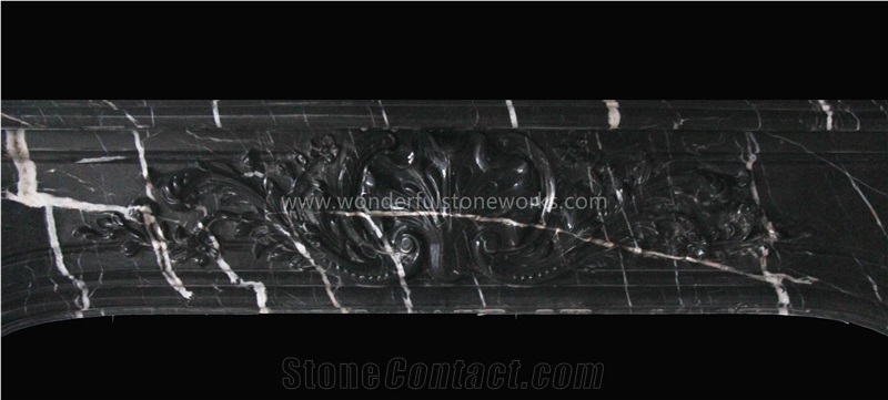 Golden Jade Marble Fireplace Surround Mantel