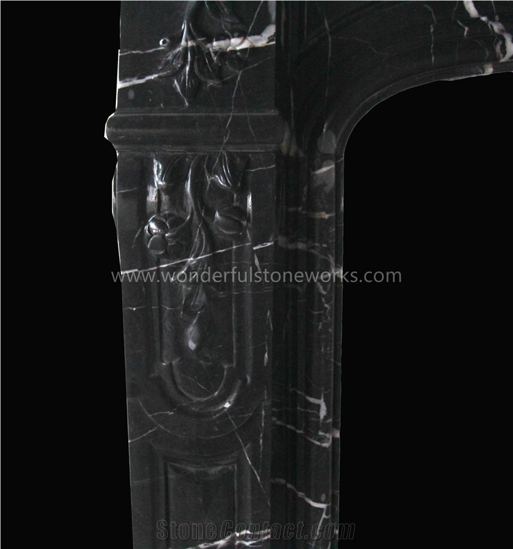 Golden Jade Marble Fireplace Surround Mantel