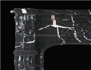 Golden Jade Marble Fireplace Surround Mantel