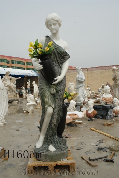 Landscape Statue Statuary Sculpture White Marble