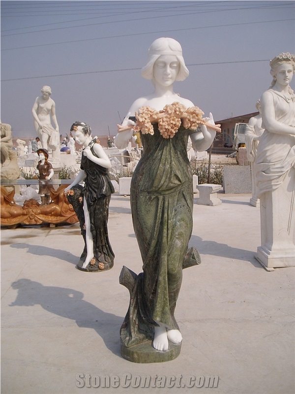 Landscape Statue Statuary Sculpture White Marble