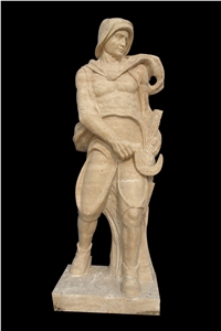 Limestone Statues Handcarved Custom Male Sculpture