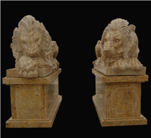 Lion Statuary Leo Statue Animal Sculpture Carvings