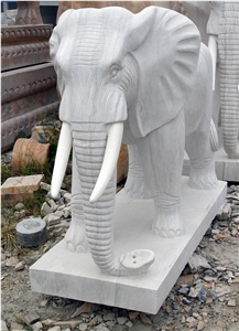 Marble Elephant Animal Sculpture Statue Statuary Marble Elephant Animal Sculpture Statue Statuary