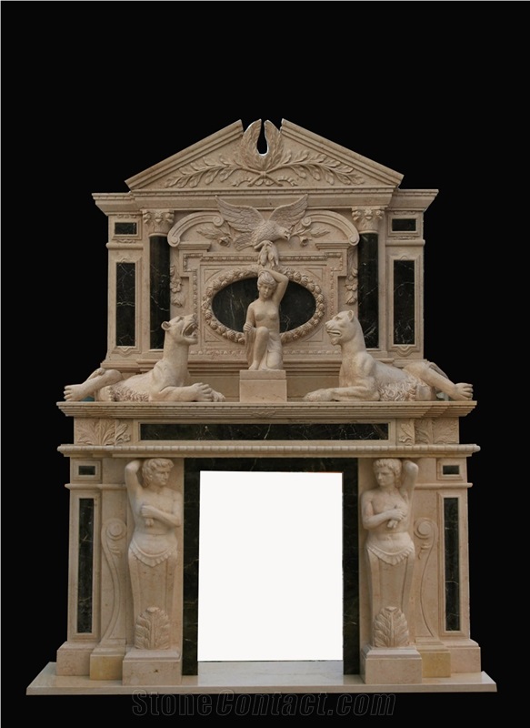 Marble Fireplace Mantel Surround Hearth Retro