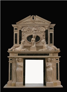Marble Fireplace Mantel Surround Hearth Retro