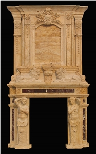 Marble Fireplace Mantel Surround Hearth Retro