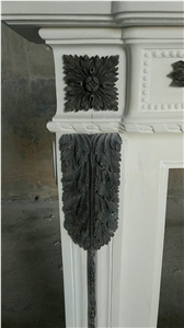 Marble Fireplace Mantel Surround Hearth W Bronze
