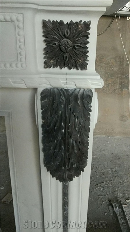 Marble Fireplace Mantel Surround Hearth W Bronze