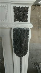 Marble Fireplace Mantel Surround Hearth W Bronze