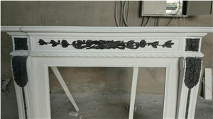 Marble Fireplace Mantel Surround Hearth W Bronze