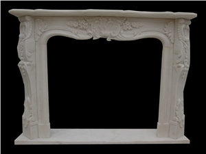 Marble Fireplace Surround Handcarved Mantel