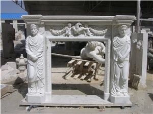 Marble Fireplace Surrounds Mantel Quyang Factory Marble Fireplace Surrounds Mantel Quyang Factory