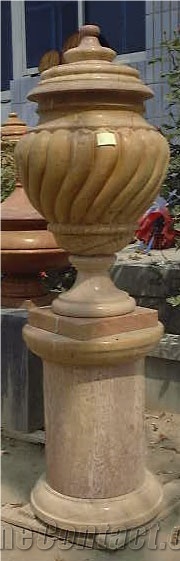 Marble Flower Pot Vase Urn Planter Sculptured