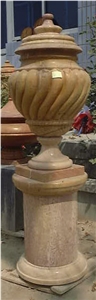 Marble Flower Pot Vase Urn Planter Sculptured
