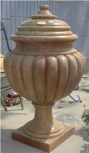 Marble Flower Pot Vase Urn Planter Sculptured