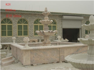 Marble Fountain Sculptured Garden Park Landscaping