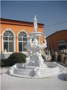Marble Fountain Sculptured Garden Park Landscaping