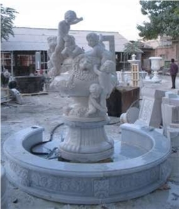 Marble Fountain Sculptured Garden Park Landscaping