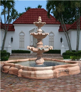 Marble Fountain Sculptured Garden Park Landscaping