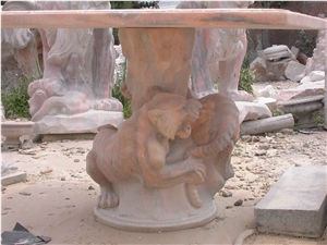 Marble Guardian Lion Guard Statue Animal Sculpture
