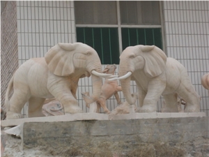 Marble Guardian Lion Guard Statue Animal Sculpture