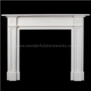 Modern Style Fireplace Mantel Surround Marble