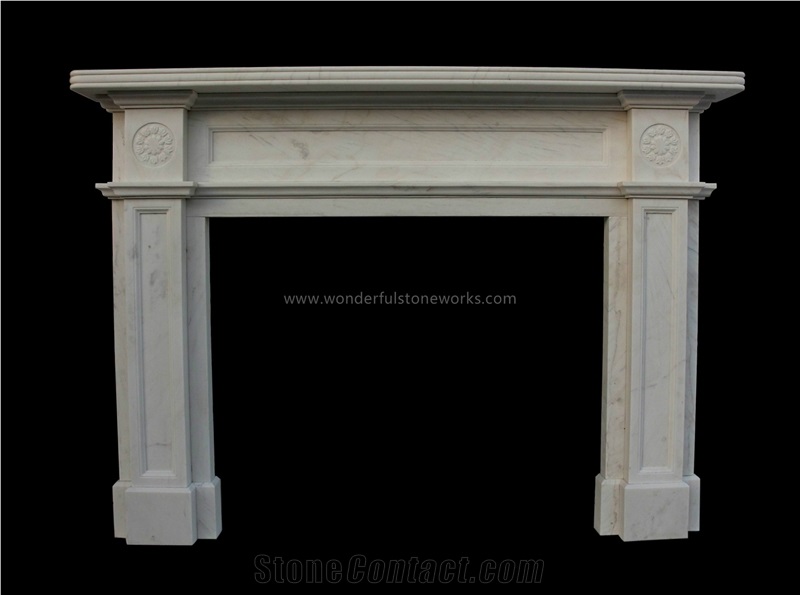 Modern Style Fireplace Mantel Surround Marble