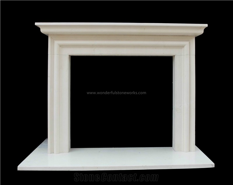 Modern Style Fireplace Mantel Surround Marble