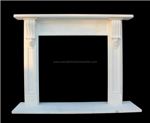 Modern Style Fireplace Mantel Surround Marble
