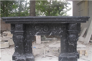 Nero Marquina Marble Fireplace Mantels Surrounds