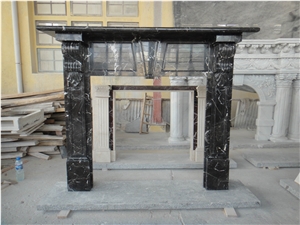 Nero Marquina Marble Fireplace Mantels Surrounds