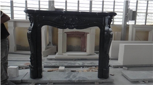 Nero Marquina Marble Fireplace Mantels Surrounds