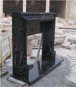 Nero Marquina Marble Fireplace Surrounds Mantels