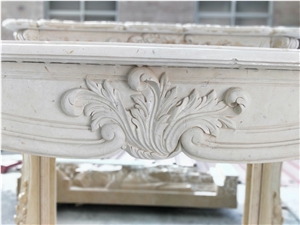 New Cream Marfil Marble Fireplace Surround Mantels