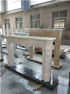 New Cream Marfil Marble Fireplace Surround Mantels