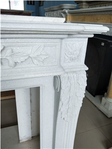 Sichuan White Marble Fireplace Mantel Surround