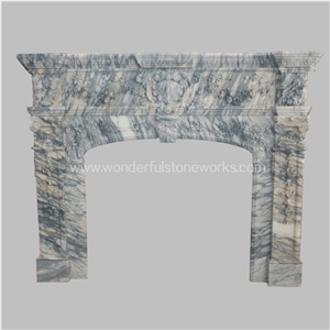 Sichuan White Marble Fireplace Mantel Surround