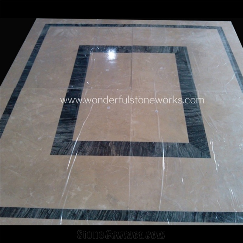 Square Waterjet Medallions Pattern Custom-Made