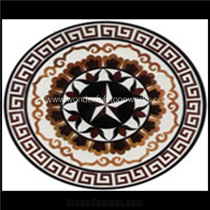 Square Waterjet Medallions Pattern Custom-Made