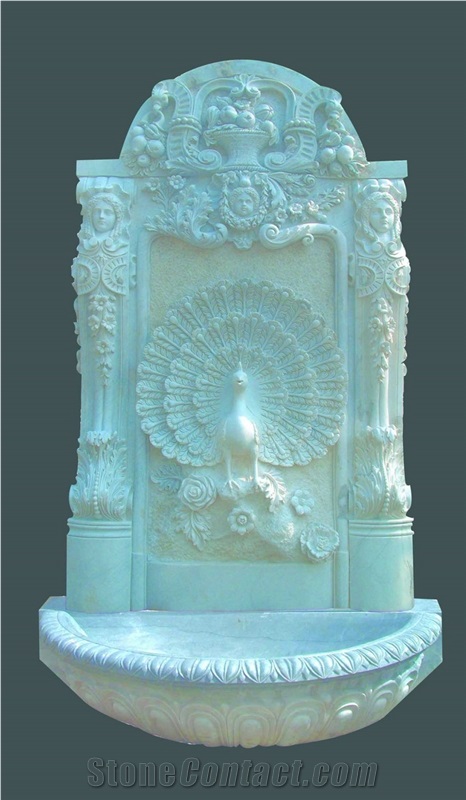 Stone Fountain Sculptured Garden Park Landscaping