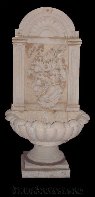Stone Fountain Sculptured Garden Park Landscaping