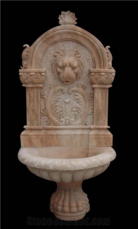 Stone Fountain Sculptured Garden Park Landscaping