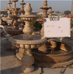 Stone Fountain Sculptured Landscaping Bird Bath