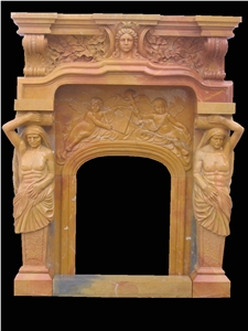 Sunset Pink Marble Fireplace Surrounds Mantel Sunset Pink Marble Fireplace Surrounds Mantel
