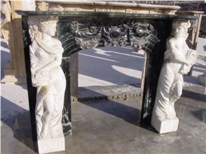 Sunset Pink Marble Fireplace Surrounds Mantel